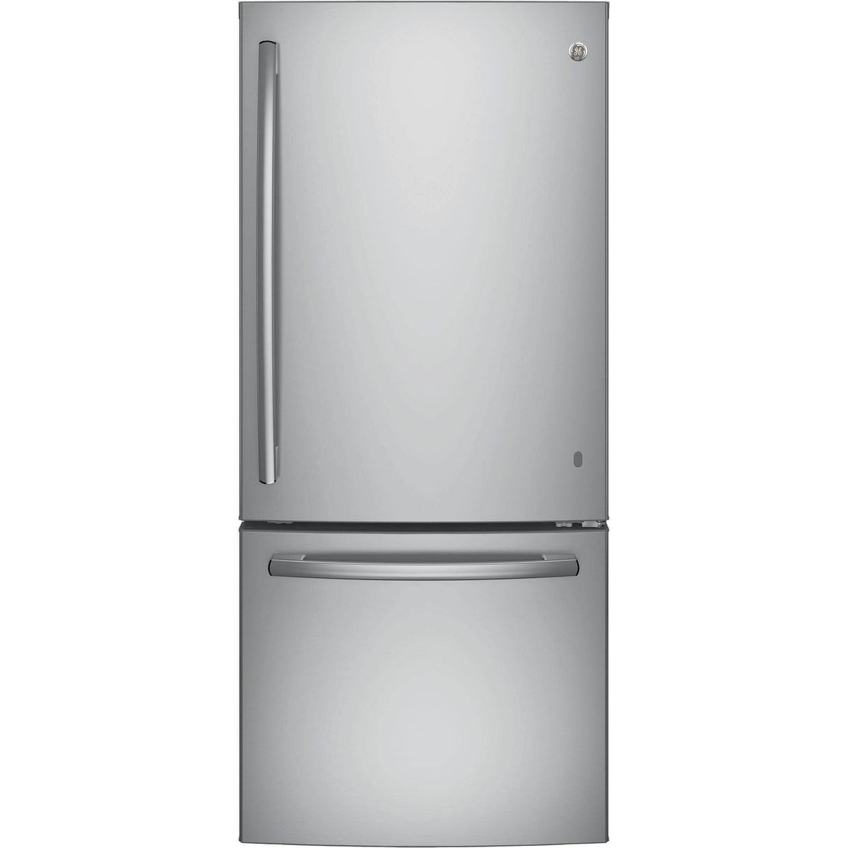 30-inch, 21 cu.ft. Freestanding Bottom Freezer Refrigerator with Interior Ice Maker GDE21ESKSS IMAGE 1