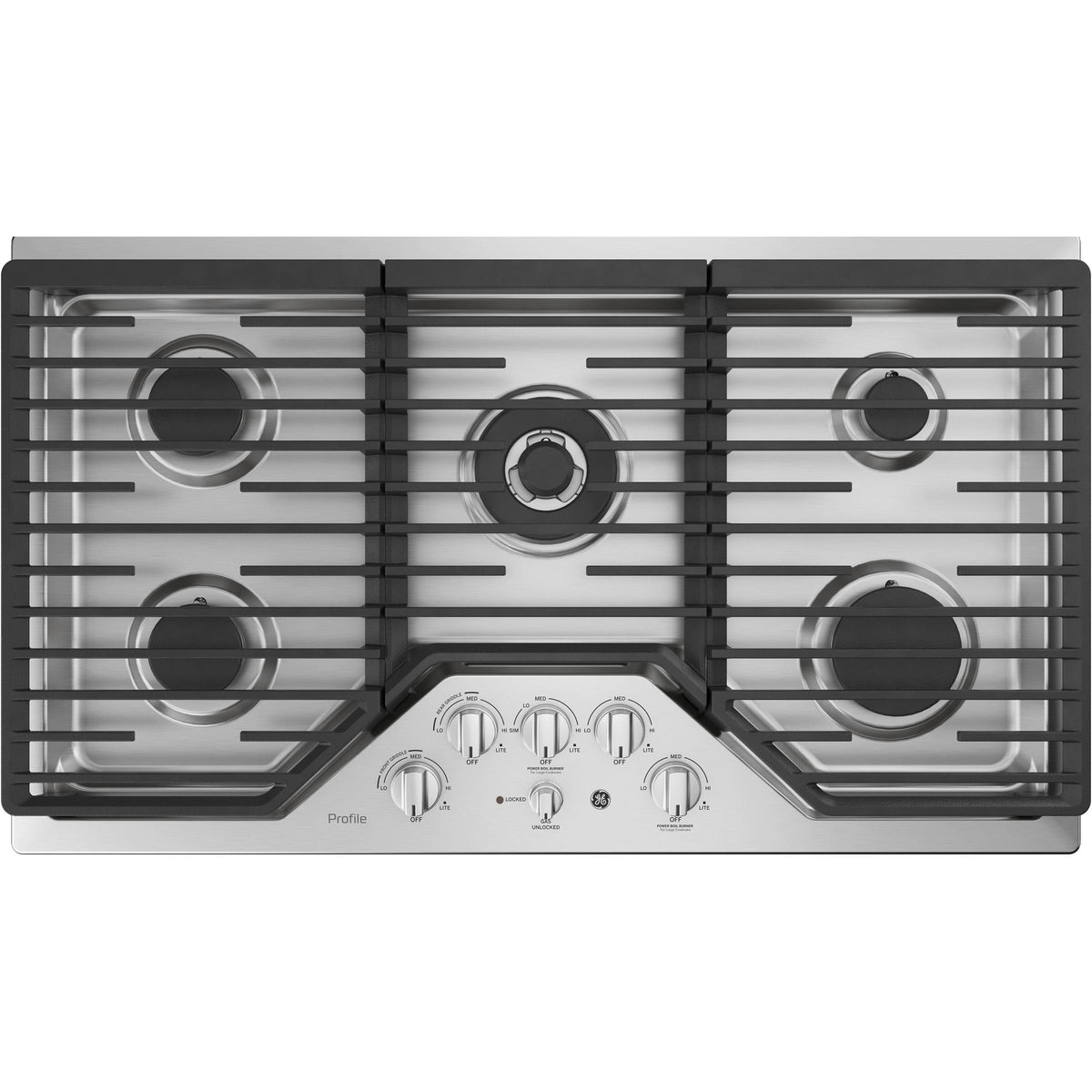 36-inch Built-In Gas Cooktop PGP9036SLSS IMAGE 1