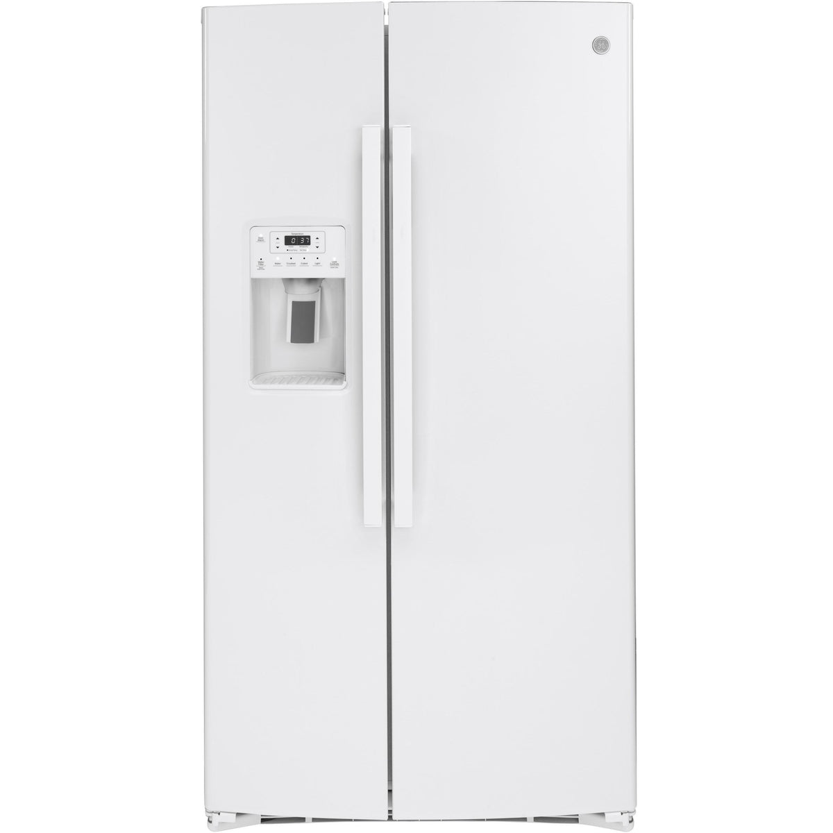 36-inch, 25.1 cu.ft. Freestanding Side-by-Side Refrigerator with Water and Ice Dispensing System GSS25IGNWW IMAGE 1