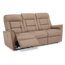 Dover Power Recliner Leather Sofa IMAGE 3