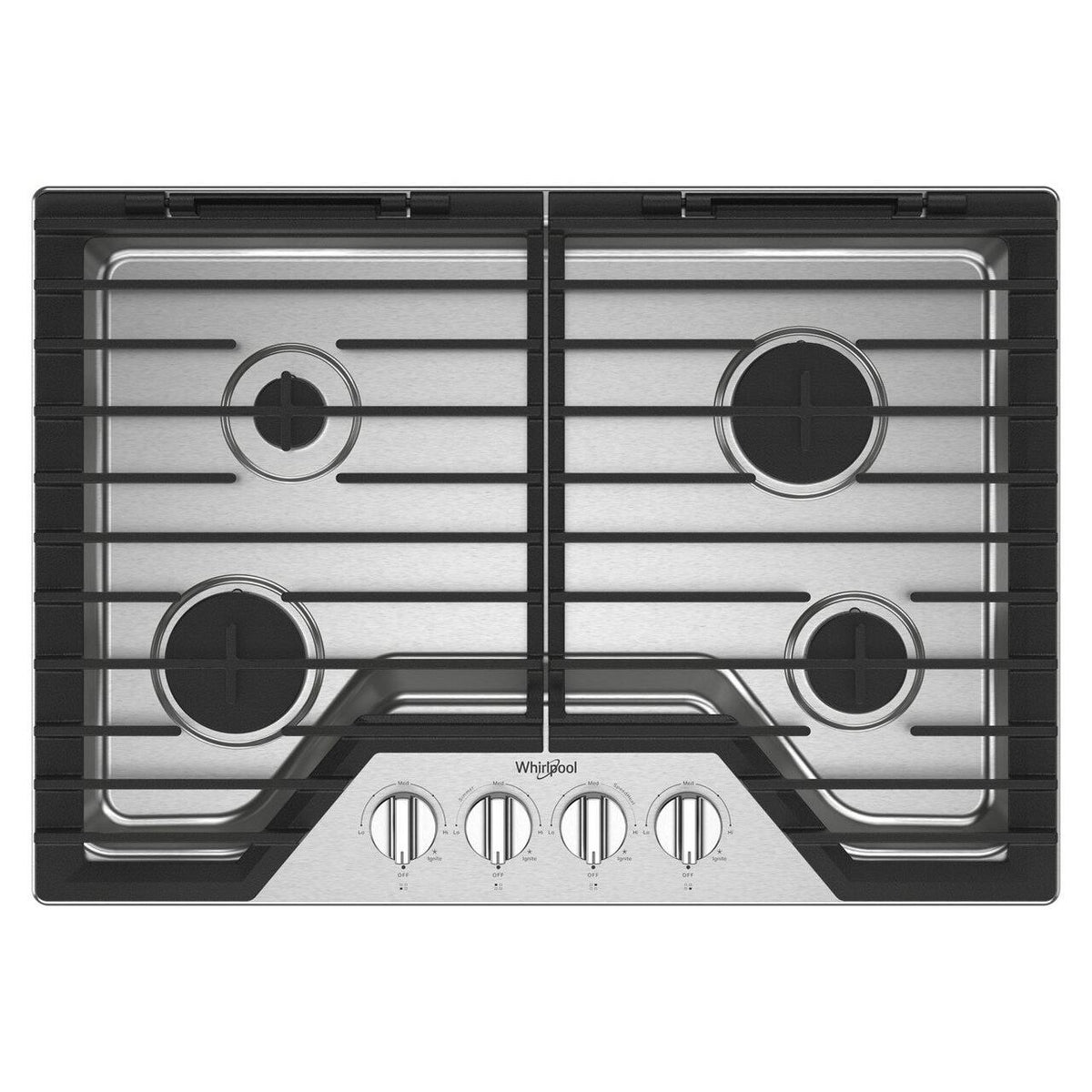 30-inch Built-in Gas Cooktop with EZ-2-Lift™ Hinged Cast-Iron Grates WCGK5030PS IMAGE 1