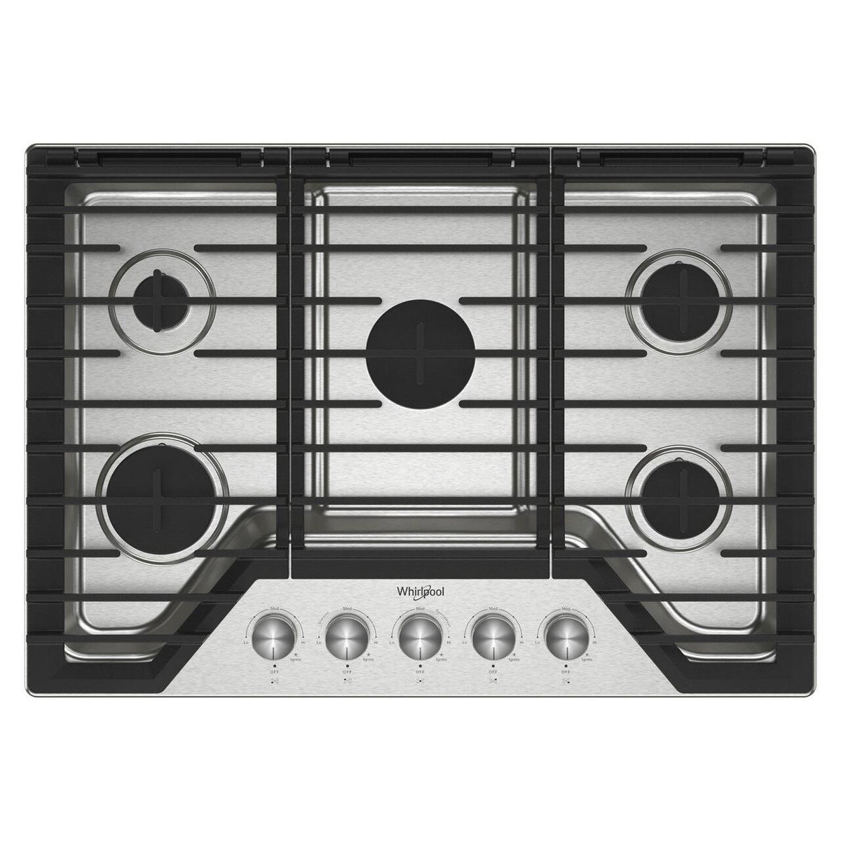 30-inch Built-in Gas Cooktop with SpeedHeat™ Burner WCGK7030PS IMAGE 1