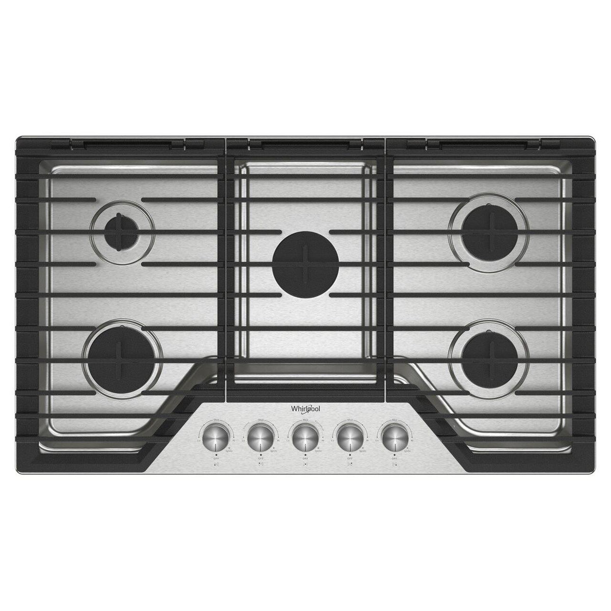 36-inch Built-in Gas Cooktop with EZ-2-Lift™ Hinged Cast-Iron Grates WCGK7036PS IMAGE 1