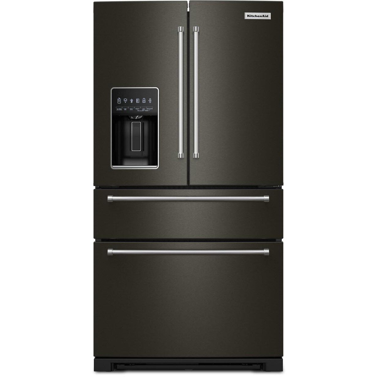 36-inch French 4-Door Refrigerator with External Water and Ice Dispensing system KRMF536RBS IMAGE 1