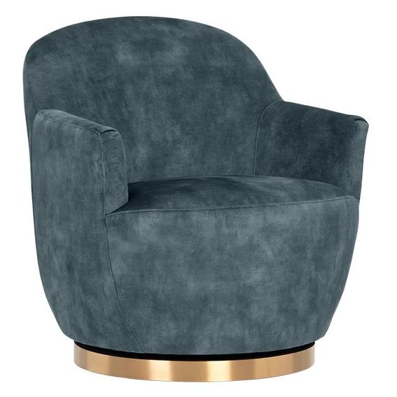 Casey Swivel Fabric Accent Chair IMAGE 1