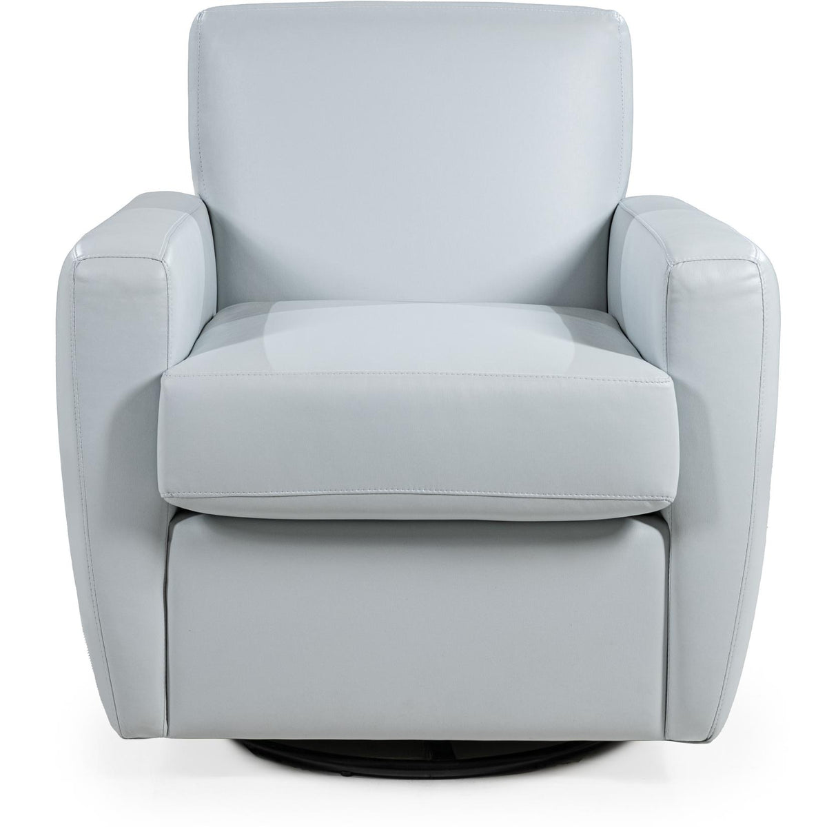 Futura Swivel Leather Look Chair IMAGE 1