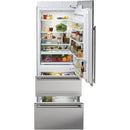 Sub-Zero 30-inch, 15.6 cu.ft. Built-in Bottom Freezer Refrigerator with Internal Ice Maker IT-30CIID-RH IMAGE 3