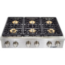 36-inch Gas Rangetop with Perma-Flame™ Technology HRTP366S/LP IMAGE 1