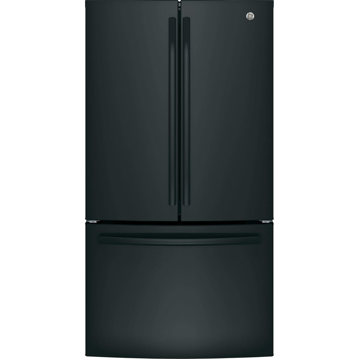 36-inch, 27 cu.ft. Freestanding French 3-Door Refrigerator with Internal Water Dispenser GNE27JGMBB IMAGE 1