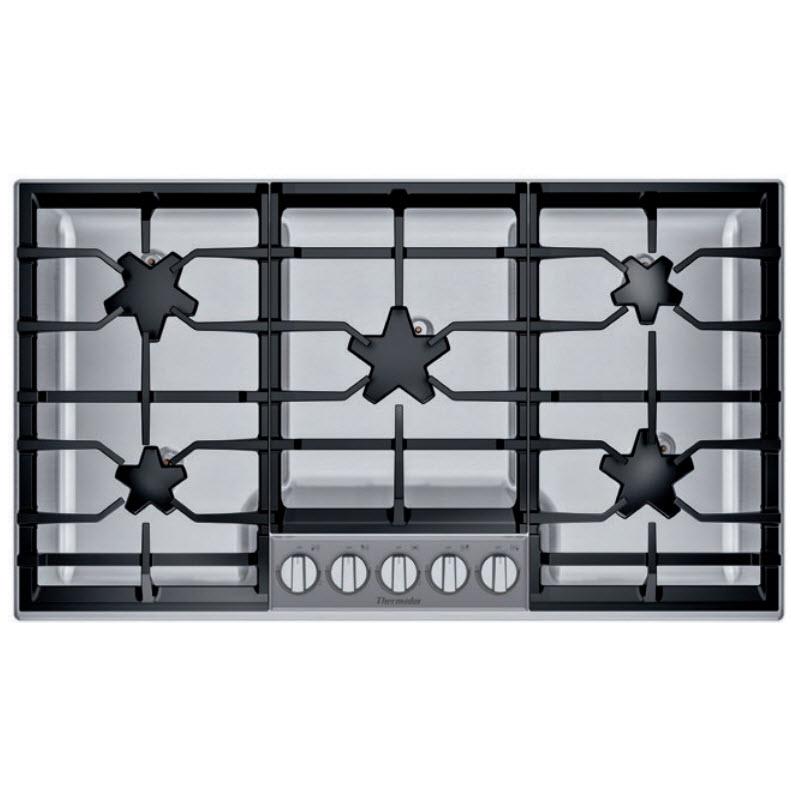 Thermador 36-inch Built-in Gas Cooktop with Patented Star® Burners SGSXP365TS IMAGE 1