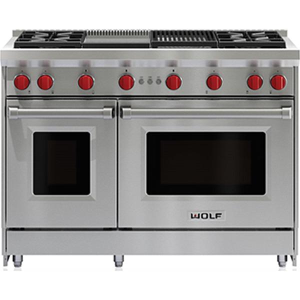 Wolf 48-inch Freestanding Gas Range with Convection GR484CG-LP IMAGE 1