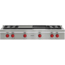 Wolf 48-inch Built-in Gas Rangetop with Infrared Charbroiler and Infrared Griddle SRT484CG IMAGE 1
