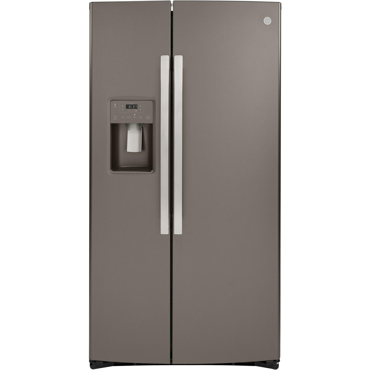 36-inch, 25.1 cu.ft. Freestanding Side-by-Side Refrigerator with Water and Ice Dispensing System GSS25IMNES IMAGE 1
