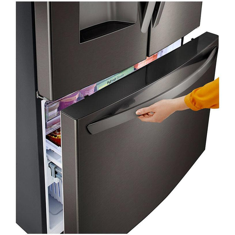 Réfrigérateur Autoportant 24.5 pi.cu. 33 po. LG LRFXS2503D Inox Noir