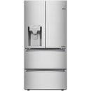LG 33-inch, 18.3 cu.ft. Counter-Depth French 4-Door Refrigerator with ice system LRMXC1803S IMAGE 1