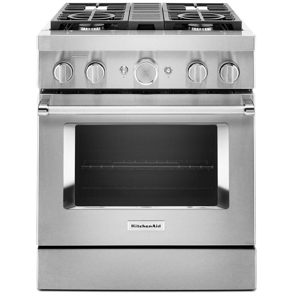 30-inch Freestanding Dual Fuel Range with Even-Heat™ True Convection KFDC500JSS IMAGE 1