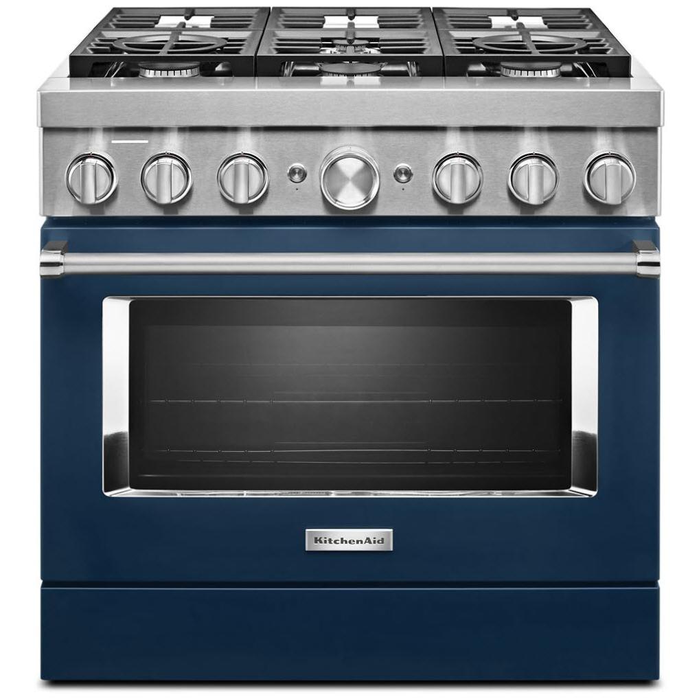 36-inch Freestanding Dual Fuel Range with Even-Heat™ True Convection KFDC506JIB IMAGE 1