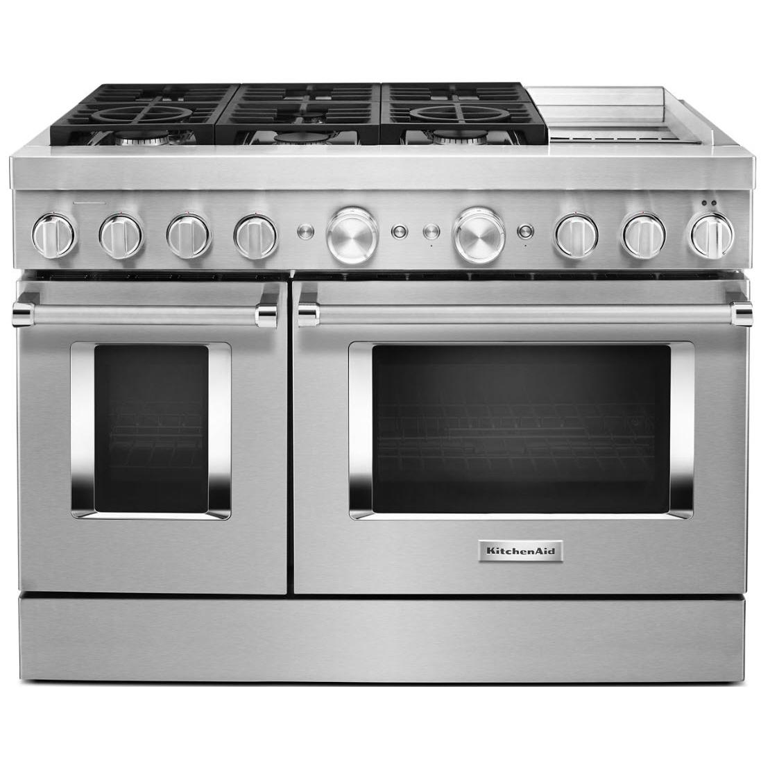 48-inch Freestanding Dual Fuel Range with Even-Heat™ True Convection KFDC558JSS IMAGE 1