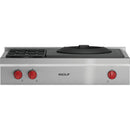 Wolf 36-inch Built-in gas Rangetop with Wok Burner SRT362W IMAGE 1