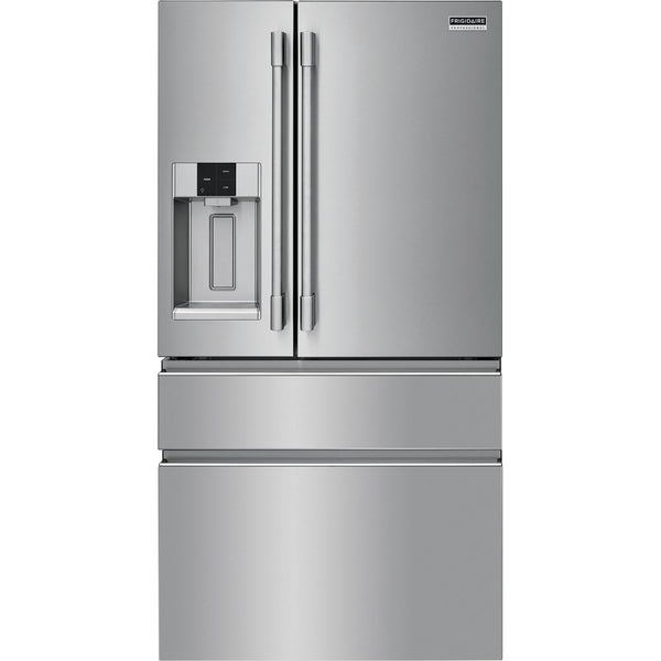 Réfrigérateur quatre portes avec porte à deux battants à profondeur de