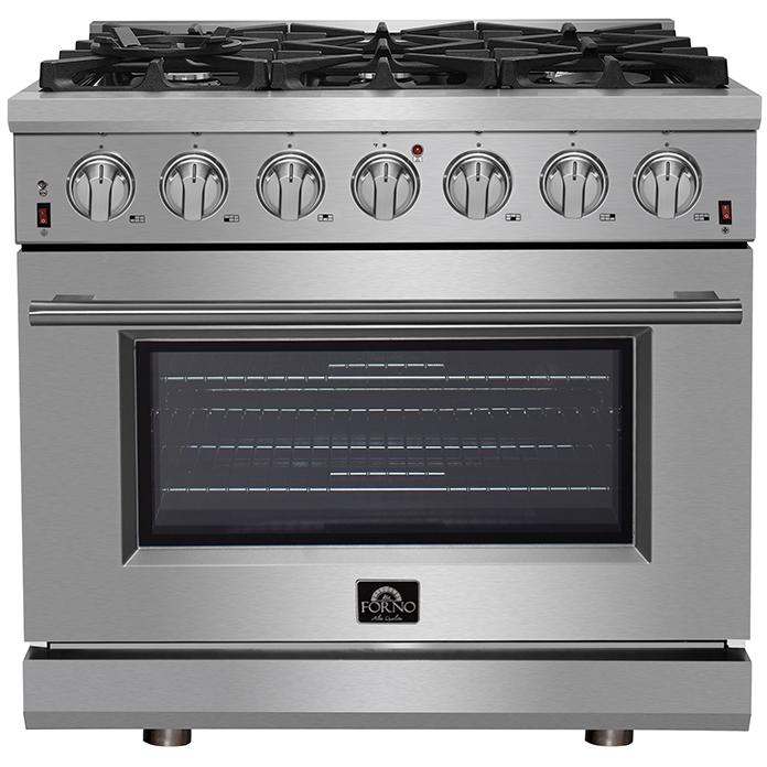 Forno 36-inch Freestanding Gas Range with 6 Burners FFSGS6239-36 IMAGE 1