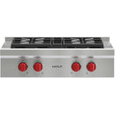 Wolf 30-inch Gas Built-in Rangetop with 4 Sealed Burners SRT304-LP IMAGE 1