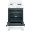 GE 24-inch Freestanding Electric Range with Sensi-Temp Technology JCAS300DMWW IMAGE 2