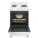 GE 24-inch Freestanding Electric Range with Sensi-Temp Technology JCAS300DMWW IMAGE 3
