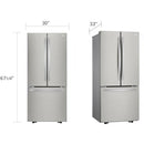LG 30-inch, 21.8 cu.ft. Freestanding French 3-Door Refrigerator with SmartDiagnosis™ Technology LRFNS2200S IMAGE 10