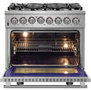 Forno 36-inch Freestanding Dual-Fuel Range with True Convection Technology FFSGS6125-36 IMAGE 3