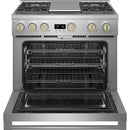 Monogram 36-inch Freestanding Gas Range with Convection Technology ZGP364NDTSS IMAGE 2