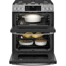 GE Profile 30-inch Slide-In Double Oven Gas Range with WiFi PCGS960YPFS IMAGE 3