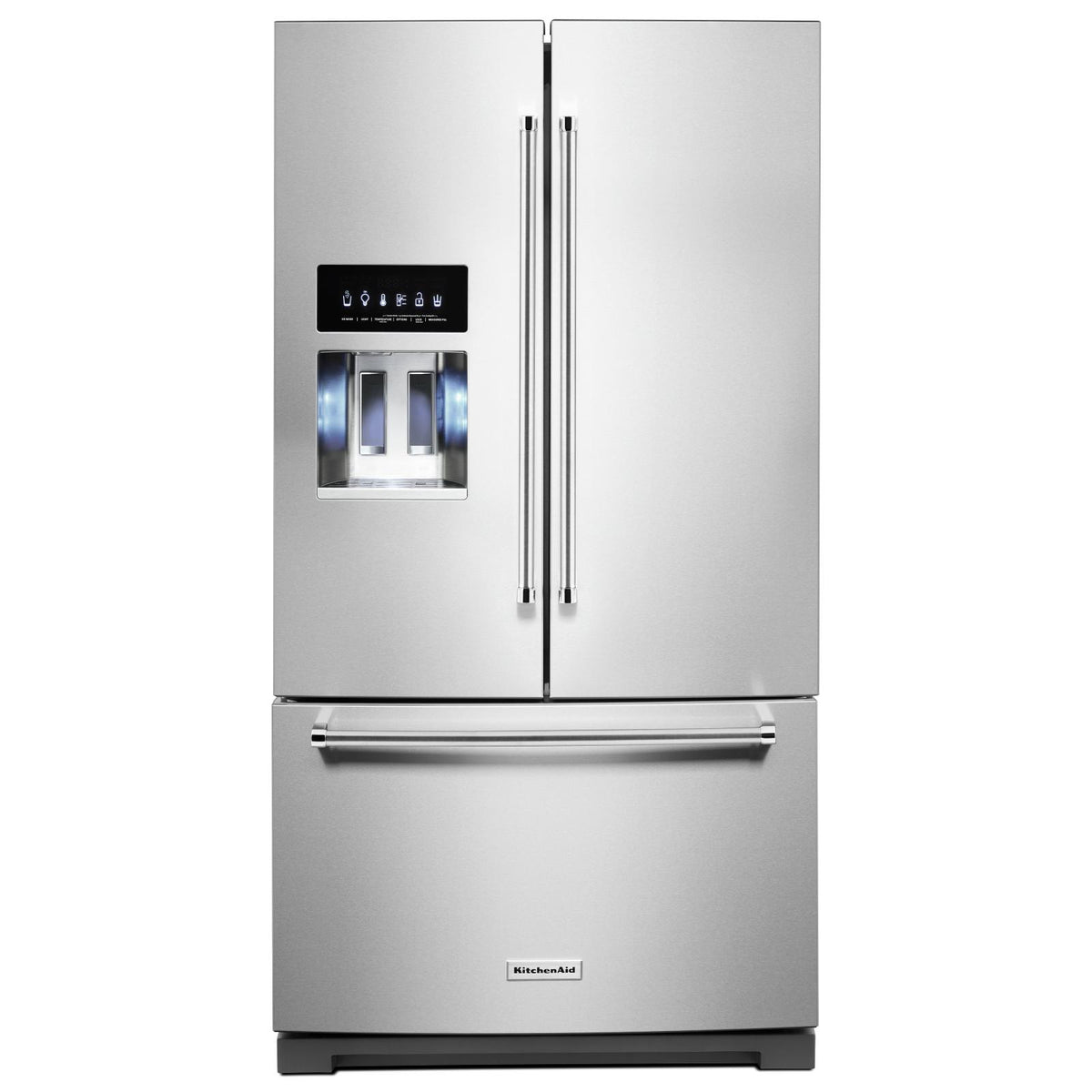 French 3-Door Refrigerator with External Water and Ice Dispensing System KRFF577KPS IMAGE 1